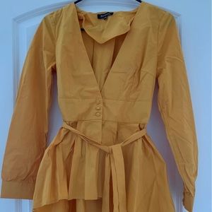 Torrid Yellow Blouse with Sleeveless and V-Neck